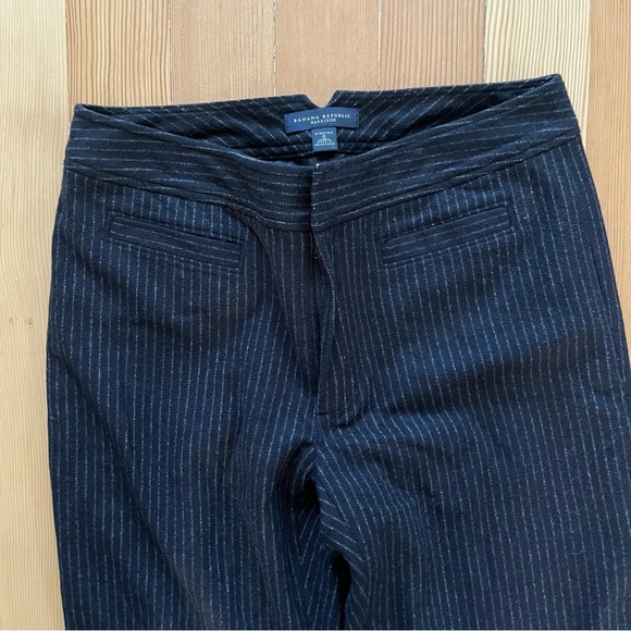 Banana Republic Harrison Pinstriped Wool Pants - Picture 2 of 6